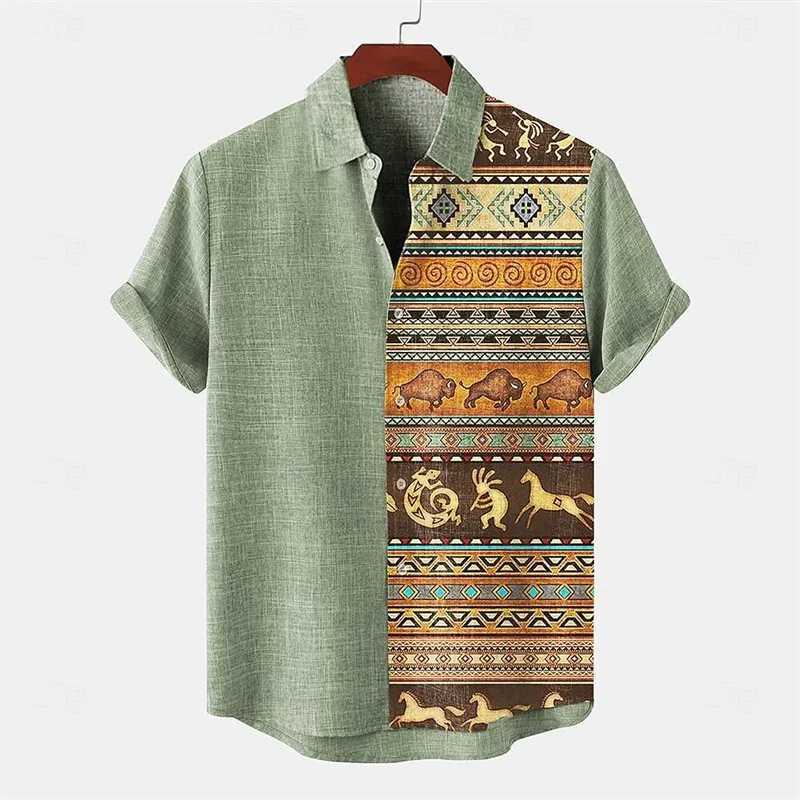 Summer and autumn fashion linen mens casual short sleeved shirts mens luxurious and comfortable 2024 W241026