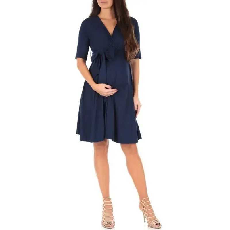 Colorful womens summer maternity dress maternity care maternity dress W241026