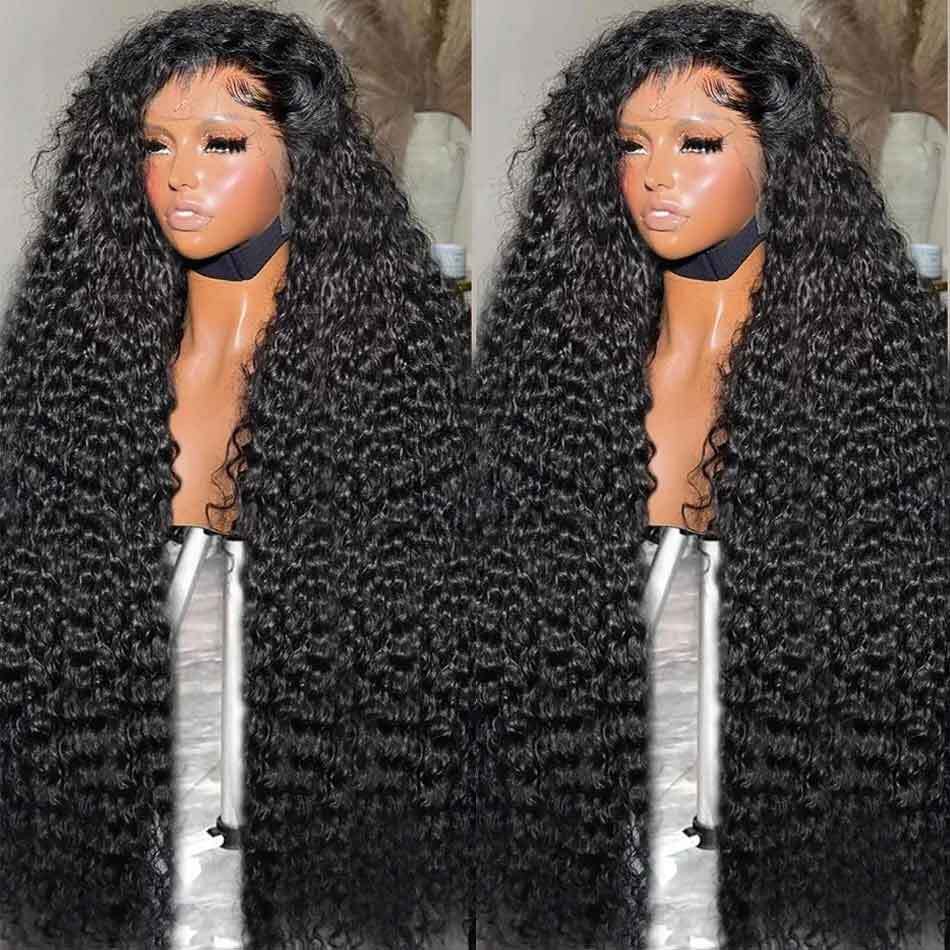 Curly for Women Water Wave 13x6 13x4 HD Lace Front PrePlucked Brazilian Wet and Wavy Human Hair Wigs