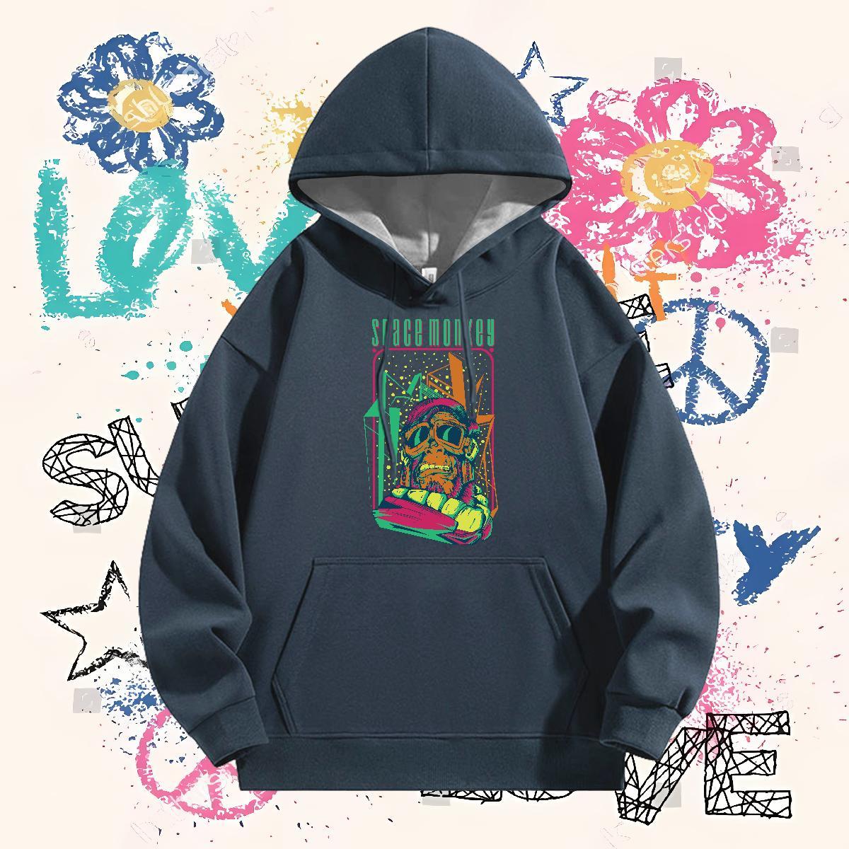 Free Shipping Hoodie for Men Breathable Hooded Collar Popular Hoodie Pullover Skull Clothings High Street Hip Hop Velvet Thick