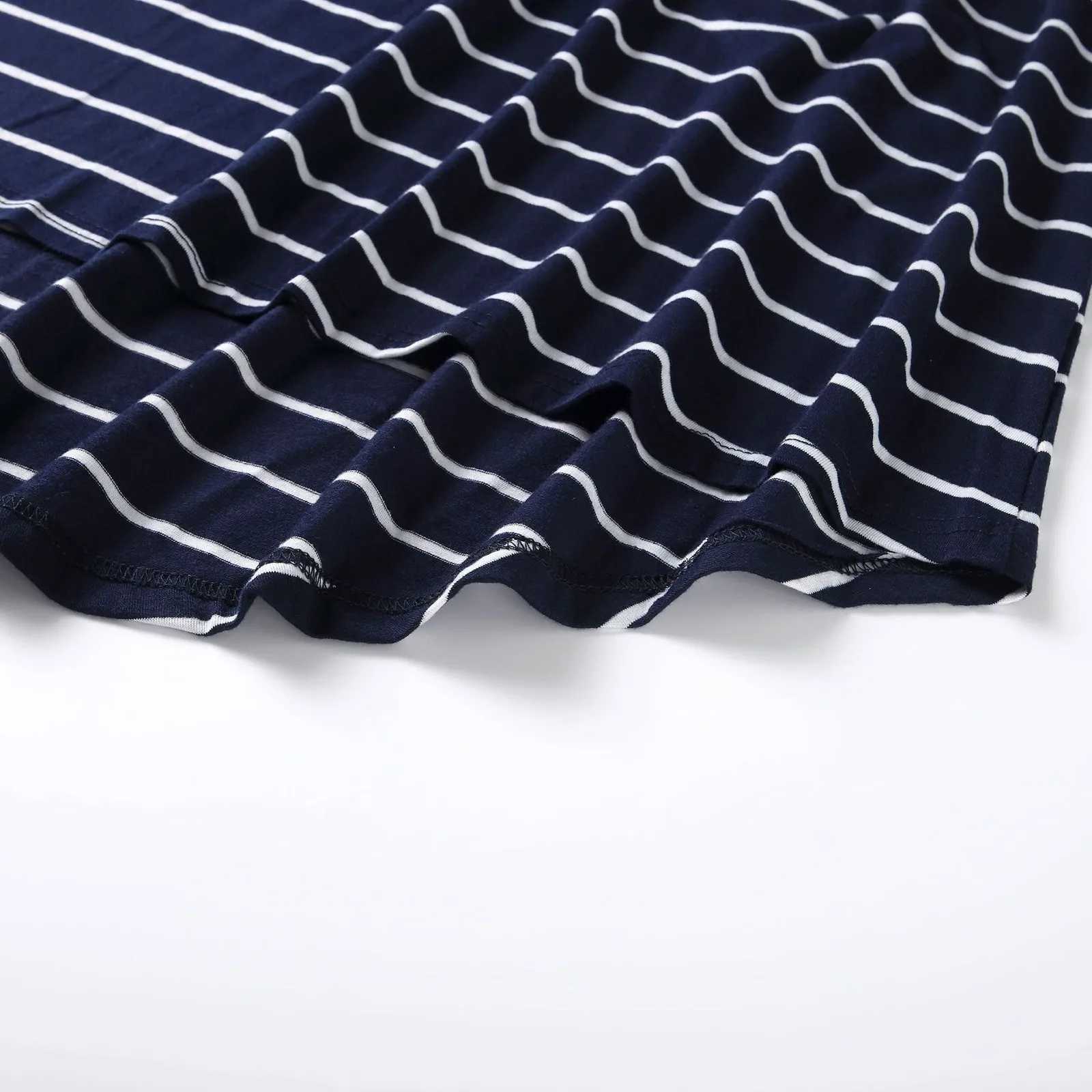 Womens summer short sleeved striped printed dress for pregnant women used for breastfeeding belt dress used for womens photography W241026