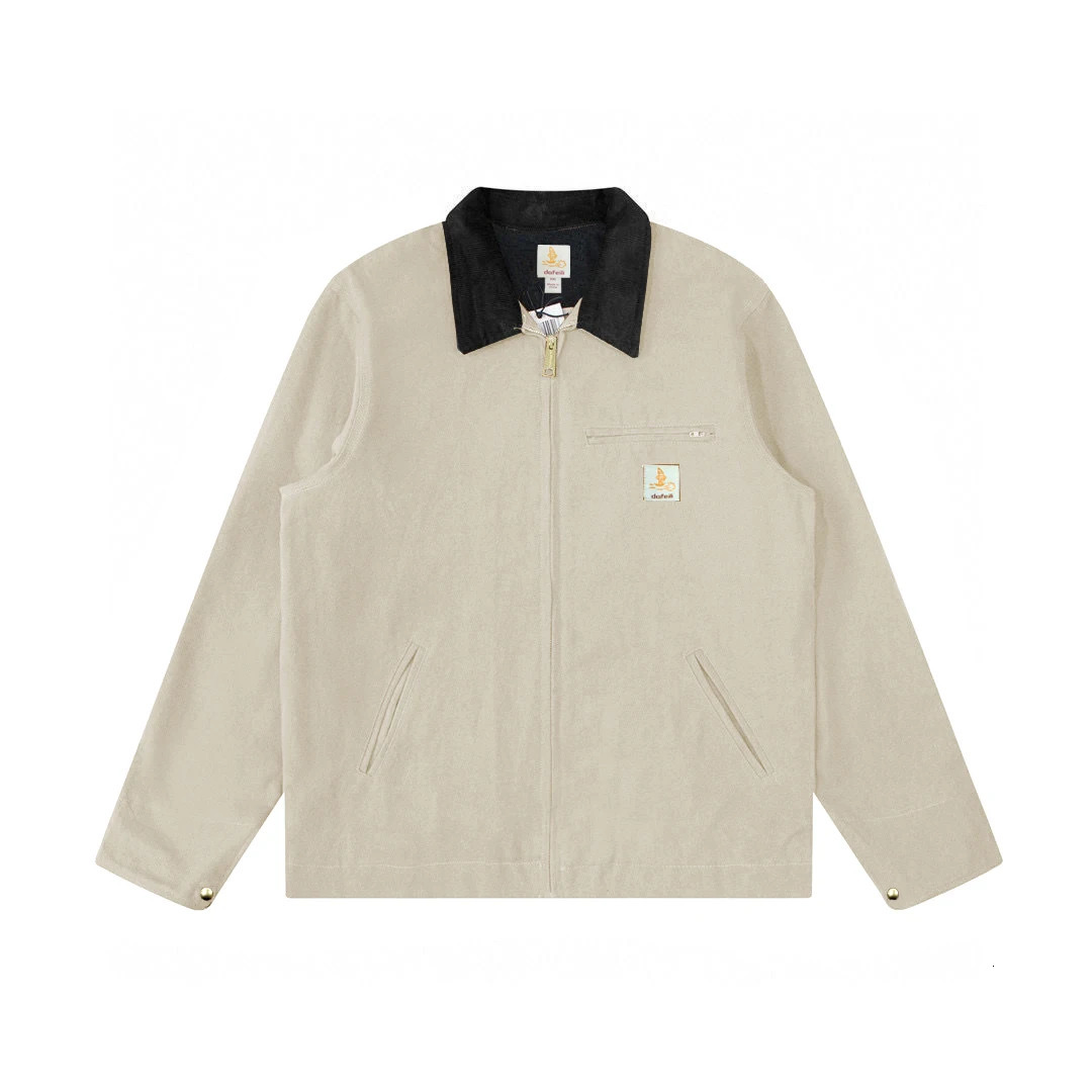 DAFEILI Spring Summer Casual Vintage Washed Mesh Lining Work Wear Canvas Detroit Jackets 241025