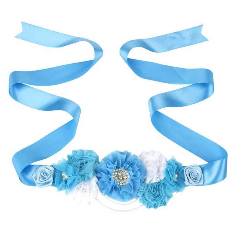 Pregnant woman with photography dress girl bride decoration colorful rose rhinestone mother party costume W241026