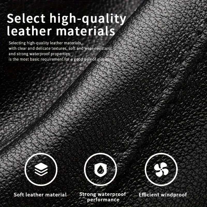 Winter Gs Mens Genuine Leather Gs Outdoor Bicycle Black Sheepskin Keep Warm Driving Motorcycle Gs W241026