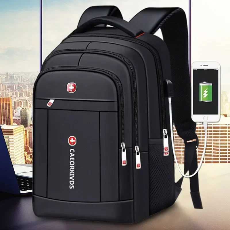 2024 New Men Backpack Business Unisex Computer Travel Bag Leisure Large Capacity Schoolbag Junior High School Black Laptop BagsXJ241026