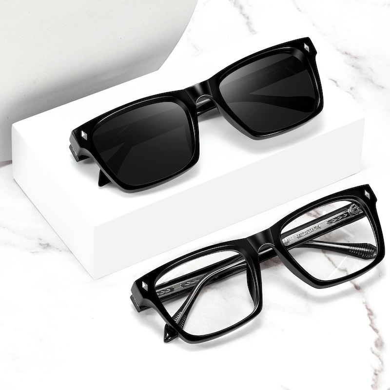 Retro Square Sunglasses Men Women Cool Steampunk Thick Sun Glasses Vintage Fashion for Men y2k Cyberpunk Futuristic Personalized Shades UV400 Rivets S