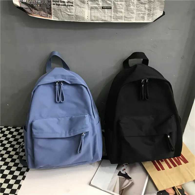 Korean Fiable Backpack Simple Large Capacity Backpack Anti-Theft Soxford Cloth Houlder Bag School Bag for Teenager GirlsXJ241026
