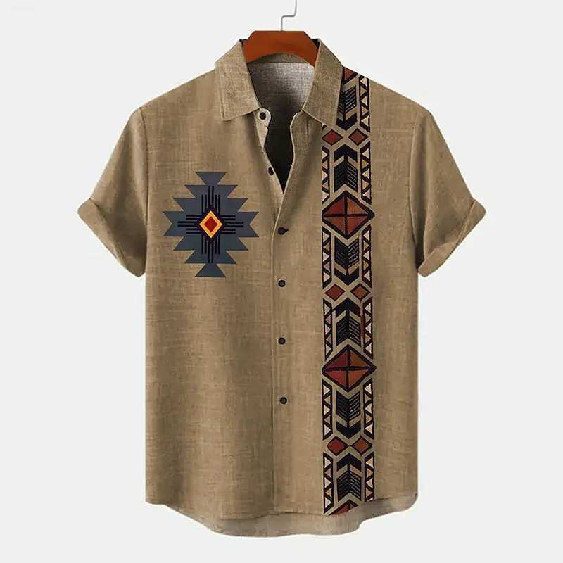 Summer and autumn fashion linen mens casual short sleeved shirts mens luxurious and comfortable 2024 W241026