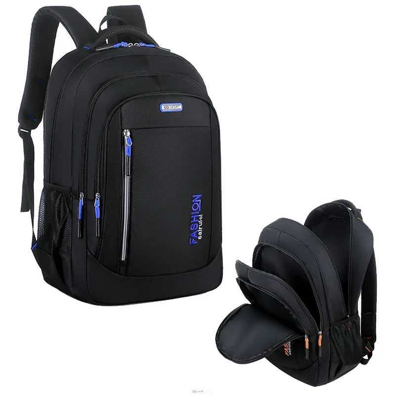 Teenage Boys School Bags Large Capacity Black Nylon Multifunctional College Middle High Student Schoolbag Backpacks MenXJ241026