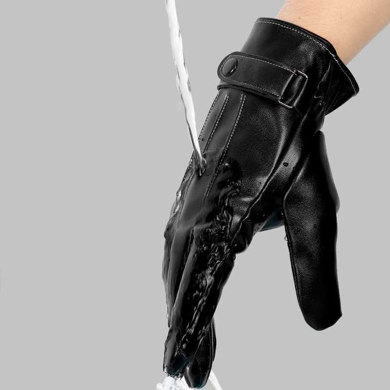 Gs is suitable for mens touchscreen bicycles waterproof windproof riding and warm leather W241026