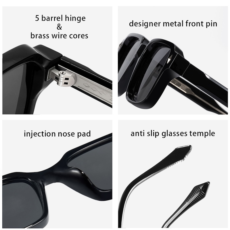 Retro Oval Sunglasses Men Women Cool Steampunk Thick Sun Glasses Vintage Fashion for Men y2k Cyberpunk Futuristic Personalized Shades UV400 Rivets S18