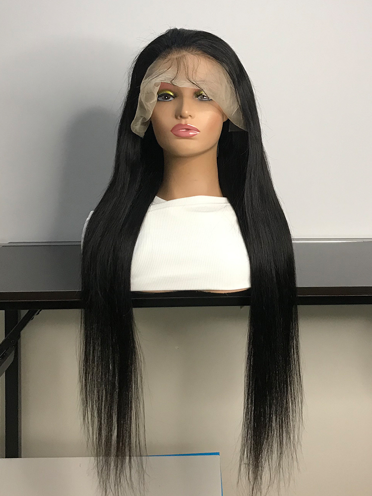 Alisa 250 Density Bone Straight Front Human Hair Frontal Wig 360 Lace For Black Women