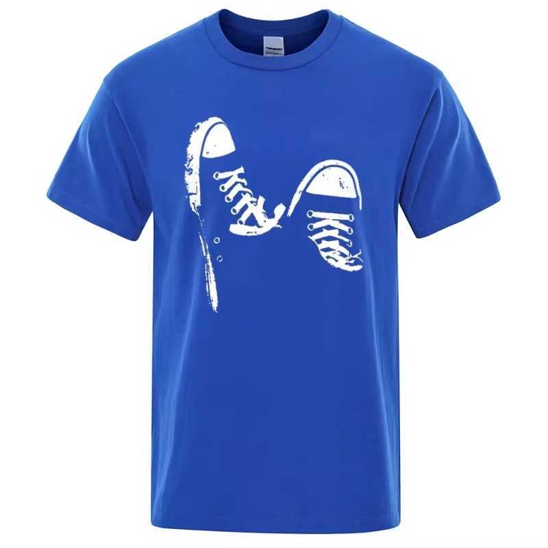 Hot selling casual short Slves ice skates mens shirt summer breathable O-neck oversized short Slves unisex W241026