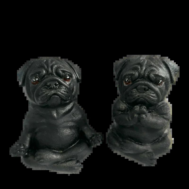 Meditation Habadog French Bulldog Picture Zen Yoga Resin Statue Decoration Collection Home Garden Desktop Dashboard Decoration 241025