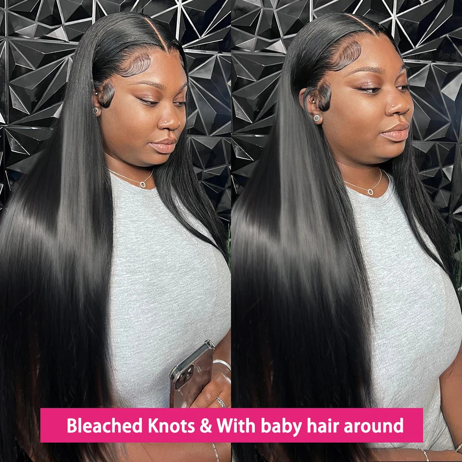 Brazilian Bone Straight 13x6 Transparent Lace Front Wigs 6x4 Glueless Wig Human Ready To Wear For Black Women Remy Hair