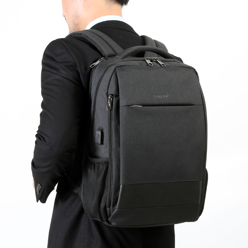 Tigernu men's Oxford cloth wear-resistant backpack anti-theft and earthquake resistant laptop bag business travel commuting bags