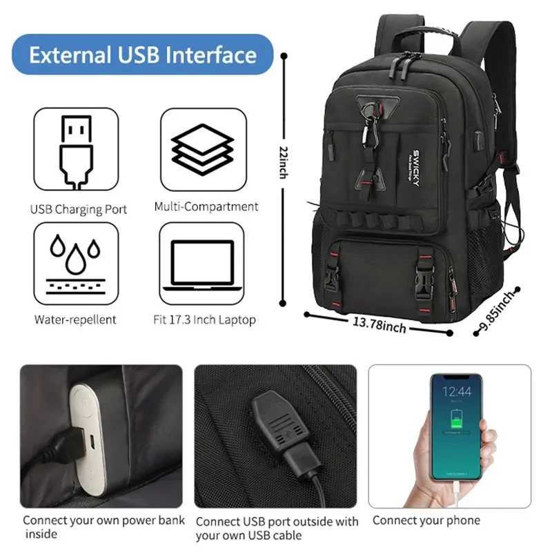 SWICKY Male multifuncti fi business casual travel waterproof 15 6 inch 17 3 inch Laptop menXJ241026