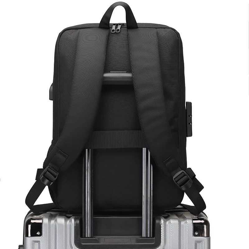 Black PC Hard Shell Bag Leisure Commuting Waterproof Lightweight Business Backpack Mens Backpack Anti-theft Lock Computer BagXJ241026