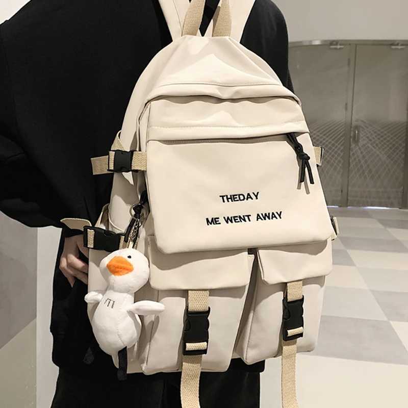 2021 New Waterproof Men Big Backpack Nyl Business Travel Black Rucksack College School Bag for Teenage Girl Female MochilaXJ241026