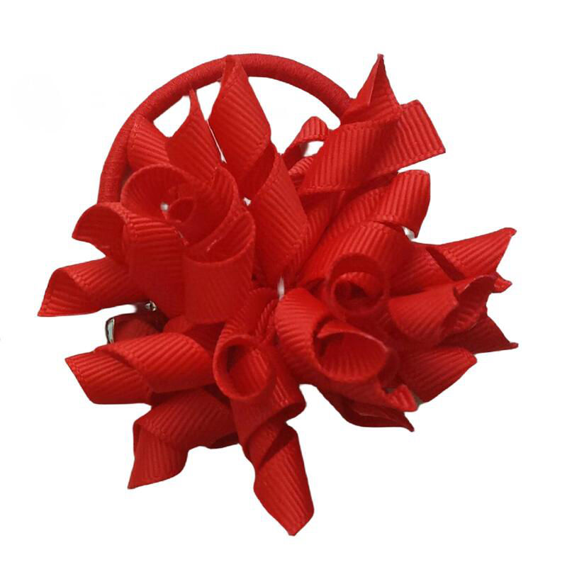 Baby Girls Small Corker Elastic Hairband 2.5INCH Korker Bows Flowers Hair Clips Bobbles Curlies Loop Ribbon School Student Sports Headwear 10Pcs