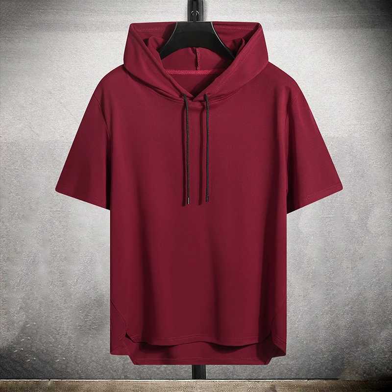 Quick Dry GYM T-shirt Sport T-shirt Fashion Oversized 4XL Hoodie T-shirt Black 2024 Summer Short Sleeve Slves Top T-shirt W241026