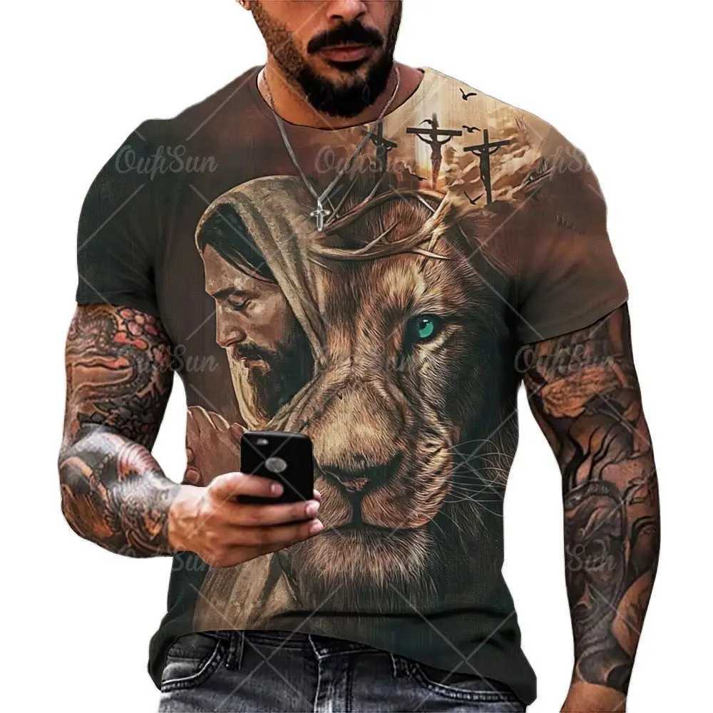 Christ Jesus Mens T-shirt 3D Printed T-shirt Fr Shipping Clothing Short Slip Shirt Retro Top Mens T-shirt W241026