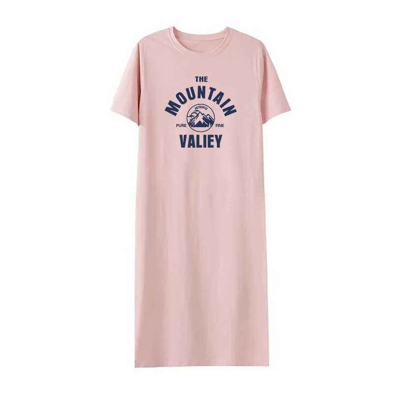 Pregnant womens nursing pajamas loose shoulder strap dress summer short sleeved pregnant womens pajamas W241026