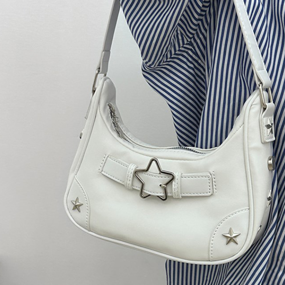 2024 Designer Women's Handbag Zipper Handbag Soft PU Leather Retro Single Shoulder Girl Fashion Trend Women's Underarm Bag