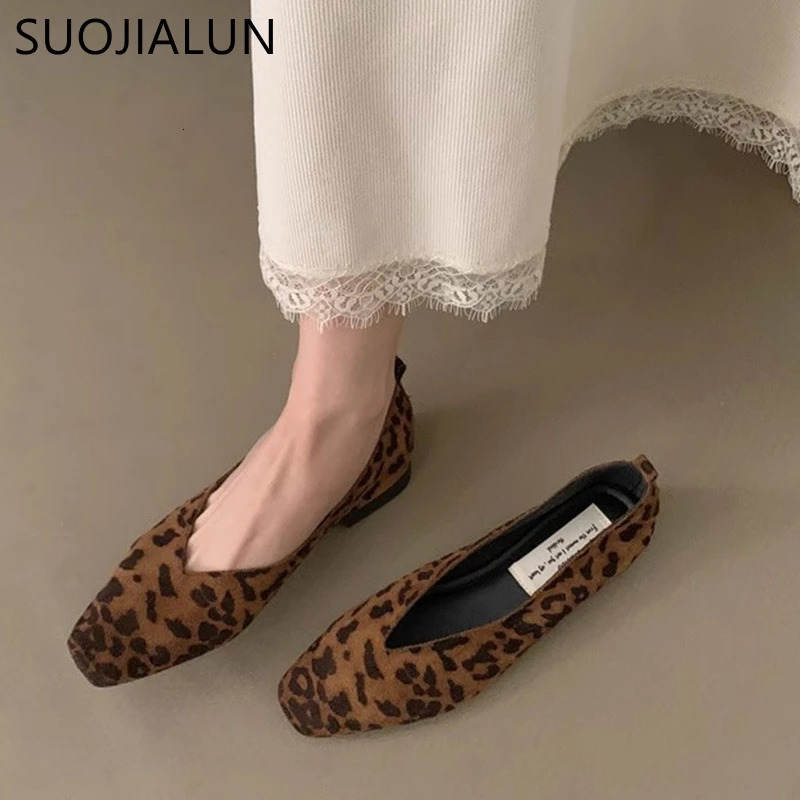 SUOJIALUN 2024 Autumn Womens Flat Shoes Fashion Light Smooth Womens Elegant Boat Shoes Soft Flat Shoes Dress Ballet Dancer Shoes 241024