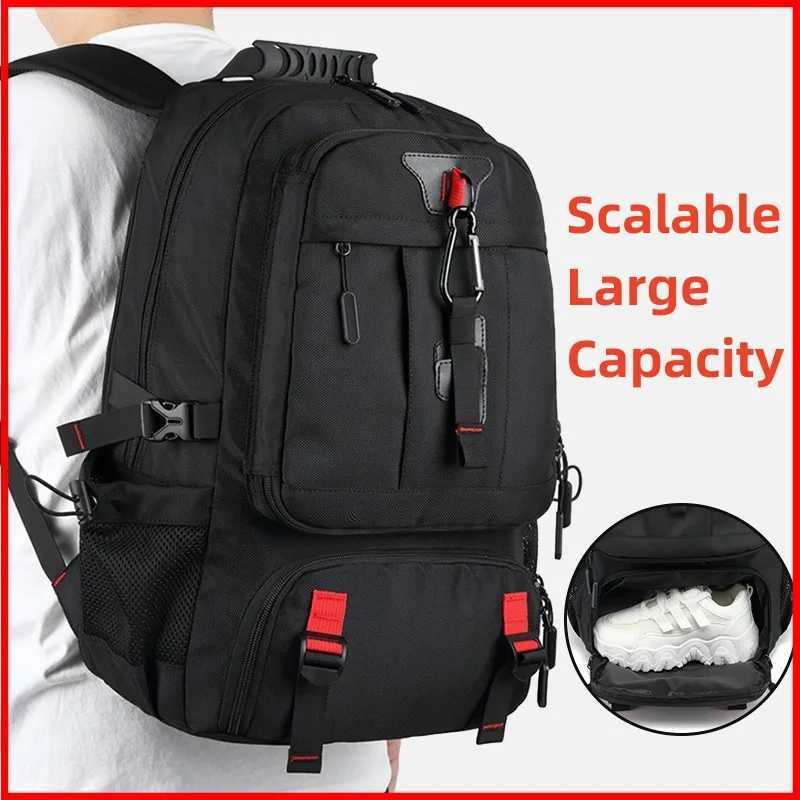 Mens Traveling Backpack 50-80L Large Capacity Business Backpack For Men 17 Inch Laptop Bags Fi Oxford With Shoe BackpackXJ241026