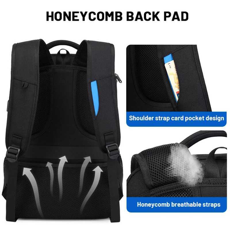 Mens 17.3Laptop Backpack Large Capacity Travel Backpack Mochila Multifunci Business Backpack Oxford Wear-resistant BackpackXJ241026