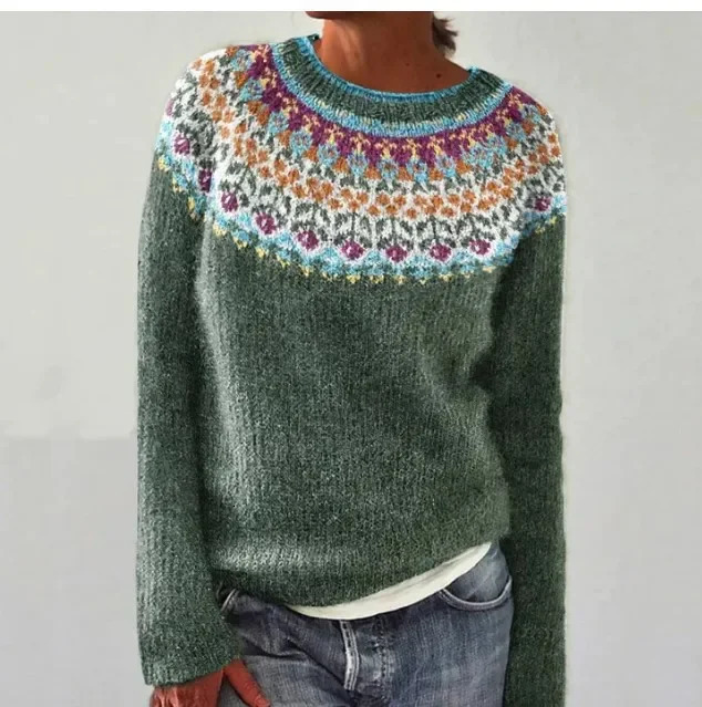 2024 Autumn Knit Women Sweater Long Sleeve Oneck Sweaters Female Fashion Casual Winter Warm Christmas Clothes 241025