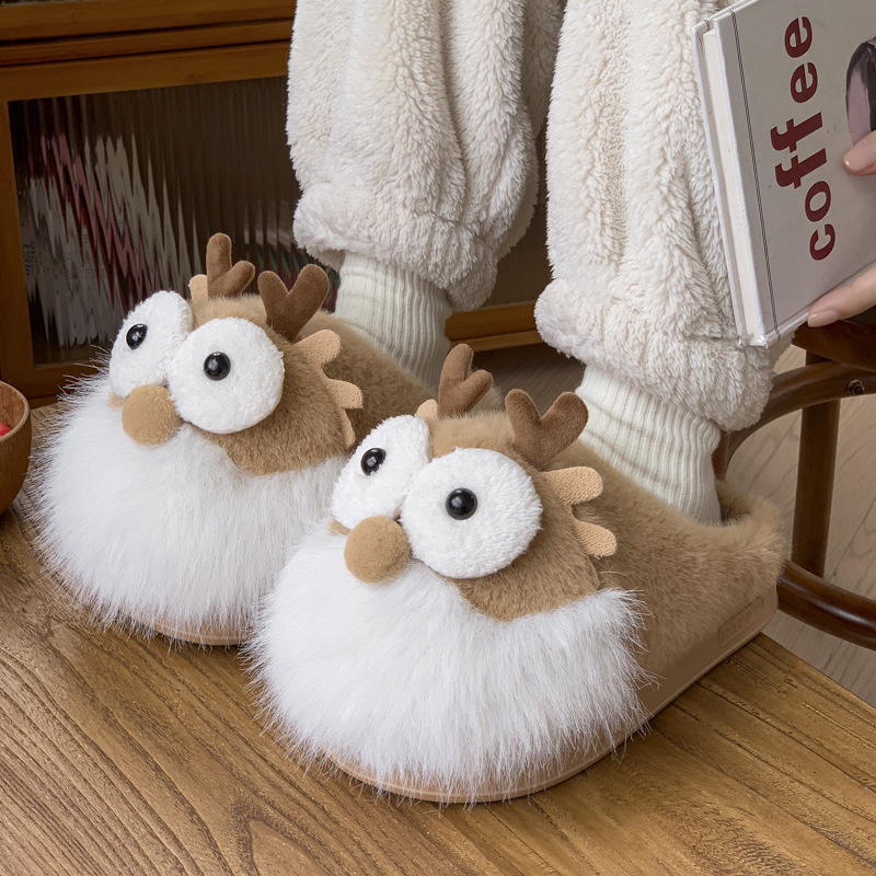 Cozy 2024 Cartoon Cotton Slippers for Women's Winter Warmth d212