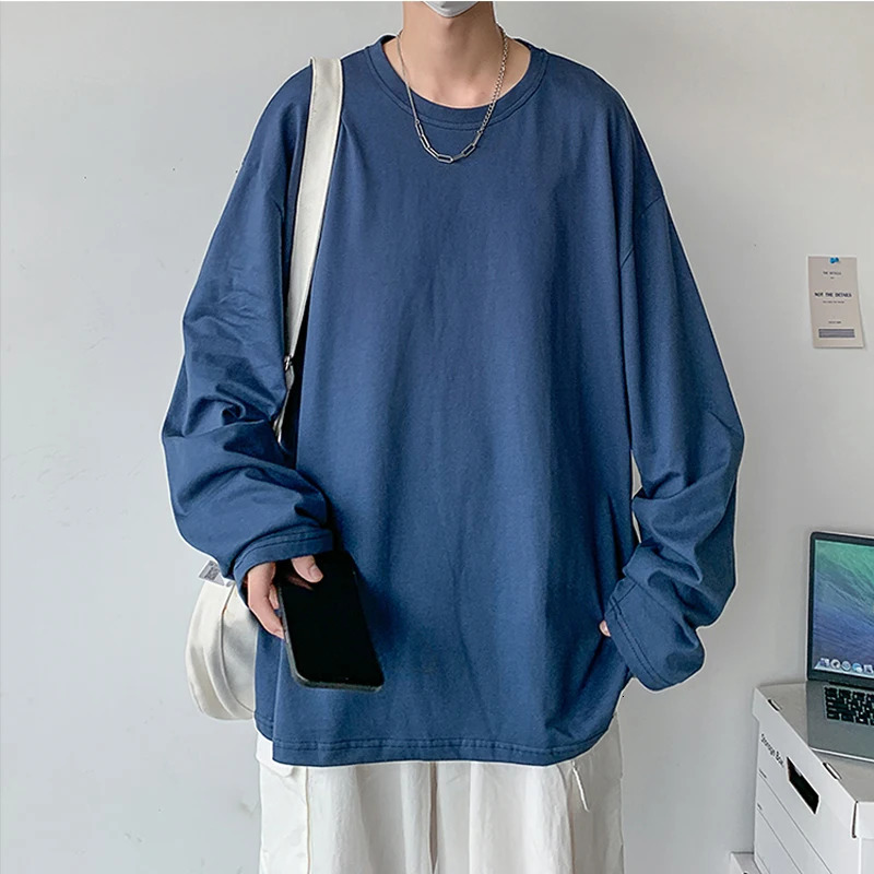 2024 Spring Autumn Long Sleeve Tshirts Men ONeck Collar T Shirts Fashion Casual Comfortable TShirts 241025
