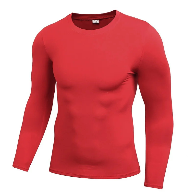 Men Compression Running TShirt Fitness Tight Long Sleeve Sport Tshirt Training Jogging Shirts Gym Sportswear Quick Dry Clothes 241025