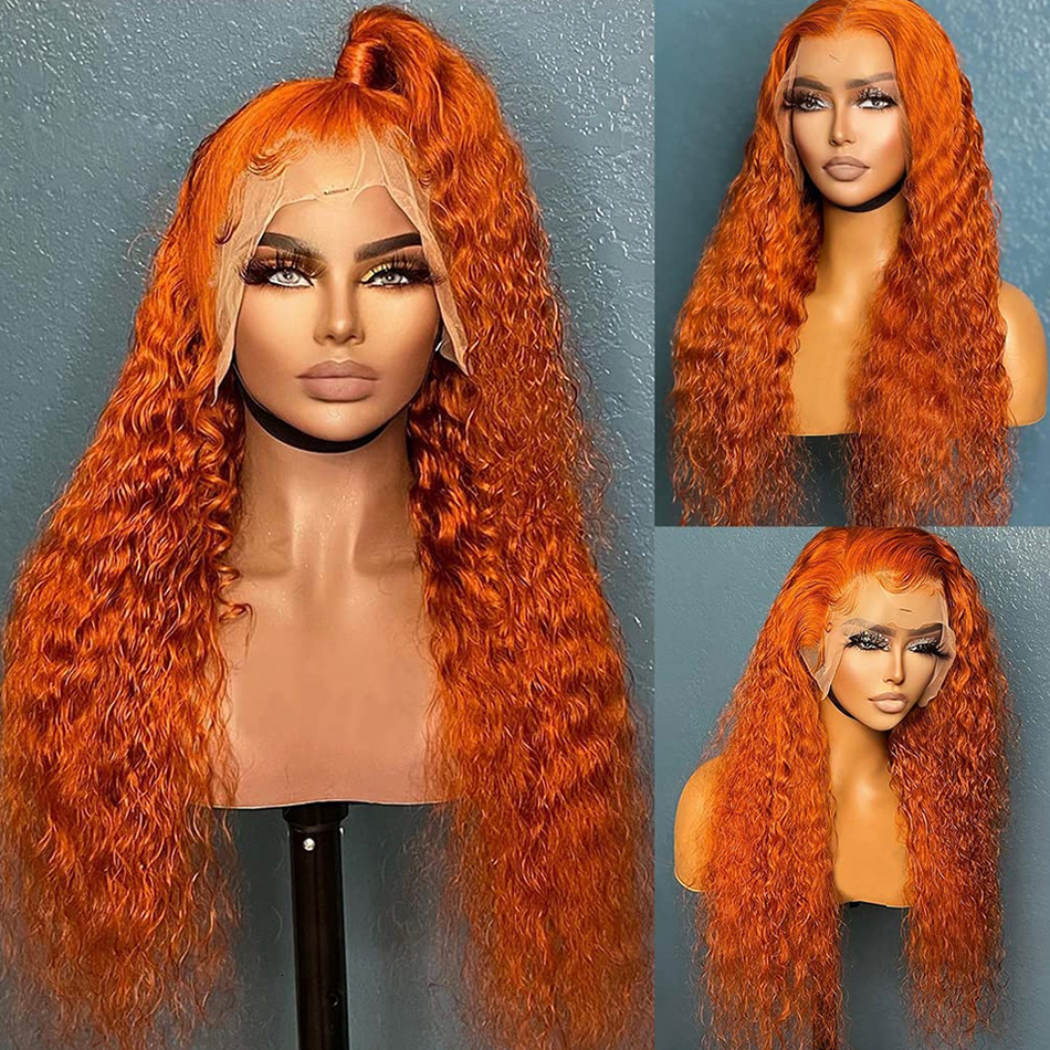 Wigg Ginger Curly Front Human Hair 13x4 Deep Wave Wig 13X6 Hd Lace Frontal Wigs
