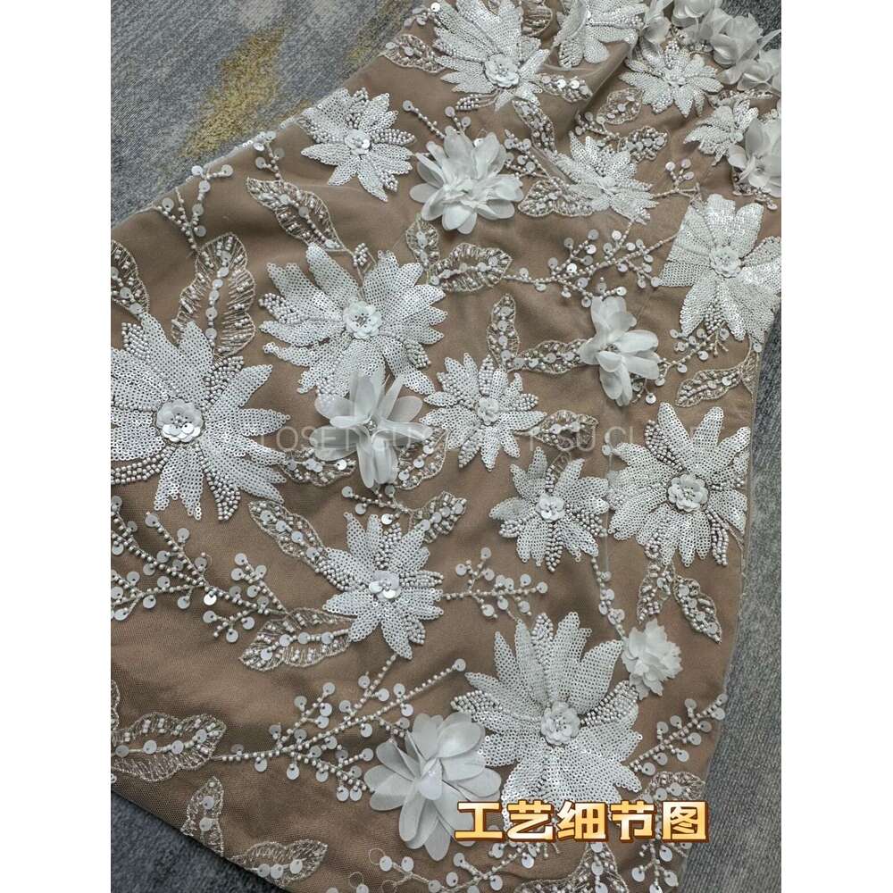 Women Wear Party Three-Dimensional Handmade Nail Wer Dia Embroidery Fairy Backless Suspender Dress