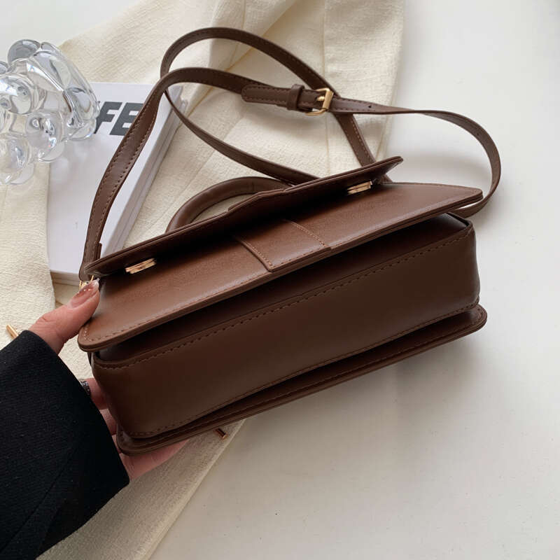 Leather Pu Shoulder for Women Handbag - Fashion Crossbody Bags Vintage Underarm Bag Square Satchel (Black)