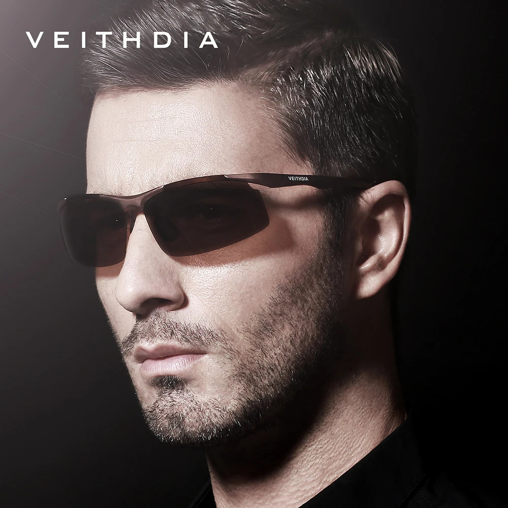 VEITHDIA Sunglasses Aluminum Alloy Mens Polarized UV400 Lens Rectangular Borderless Driving Fishing Sunglasses Mens Sports Glasses 6535 241028