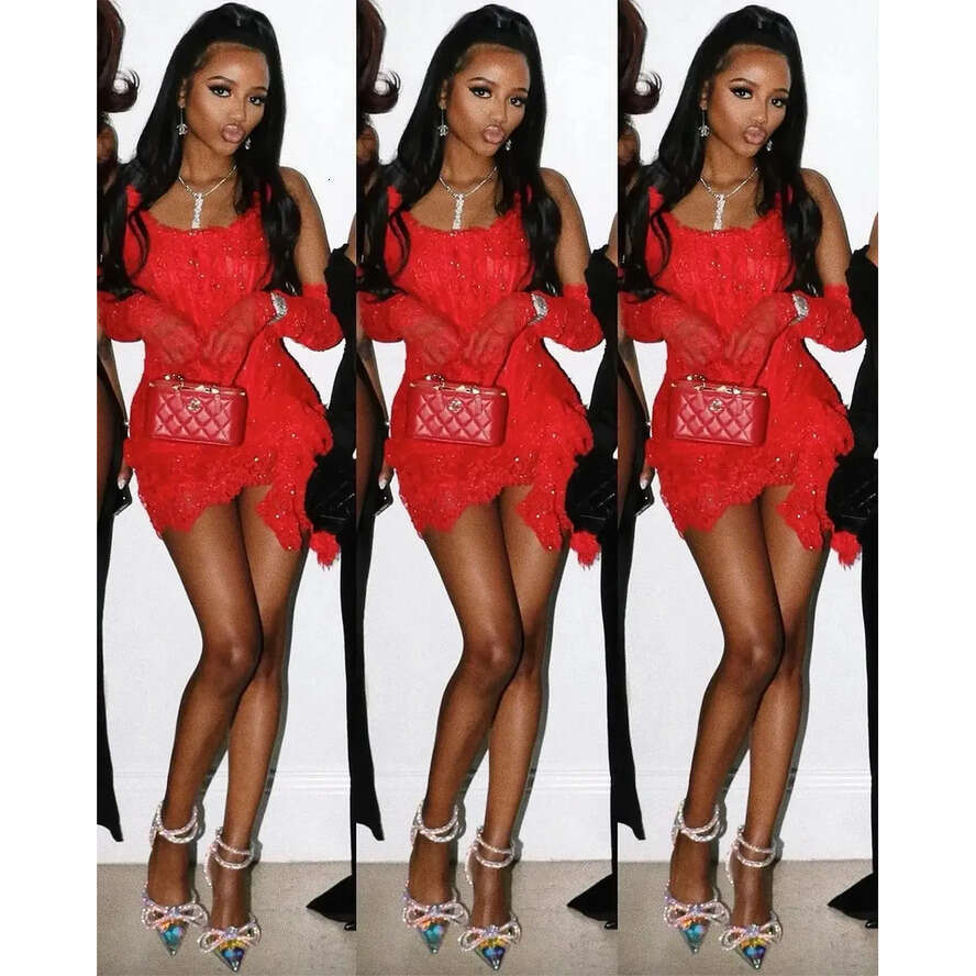 Sexy See Thru Short Lace Women To Birthday Tail Party Dresses Corset Strapless Asymmetrical Mini Homecoming Dress 0509