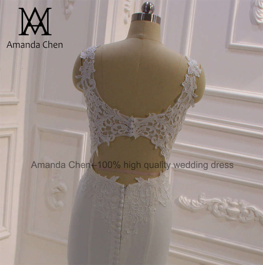bride dress Simple Elegant Cap Sleeve Lace Appliques Keyhole Back Beach Wedding Dress