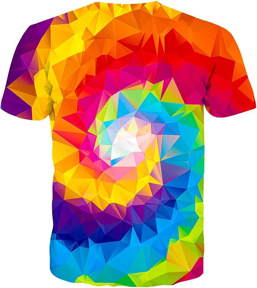Mens T shirt Mens T shirt 3D Graphic Colorful Crew Neck Print Tee for Men Women and Youngs tee Casual tops summer clothes tee casual fashion cool