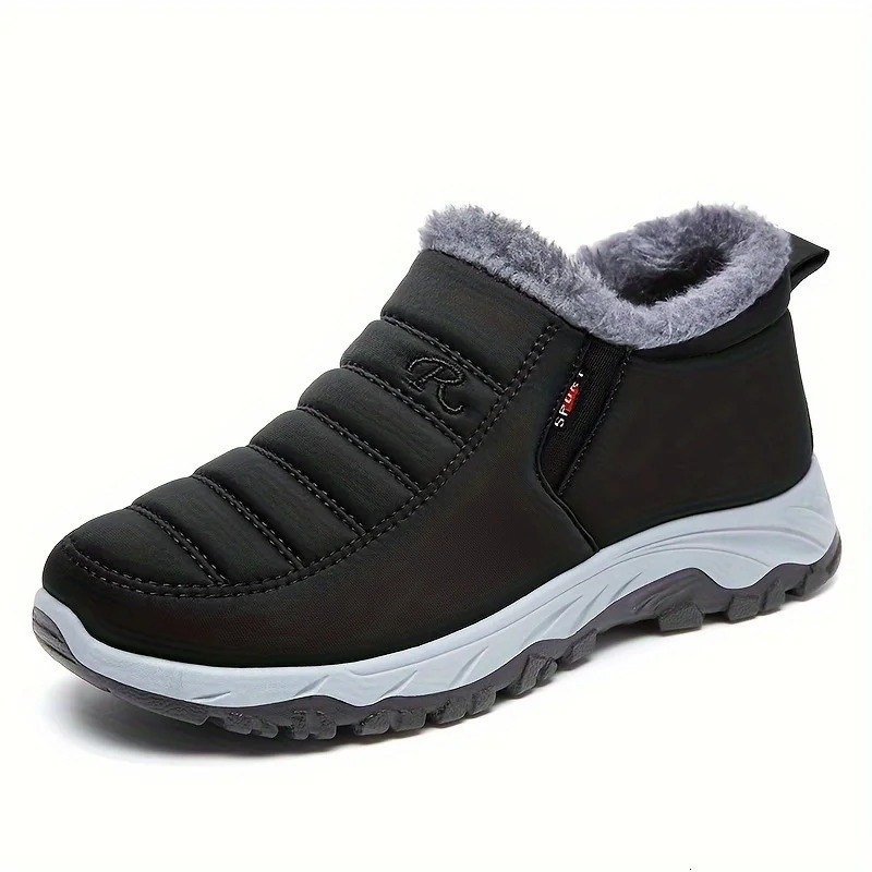 Womens Fleece Lined Snow Boots Winter Warm Waterproof Slip On Ankle Boots Thermal Outdoor Short Boots 241025