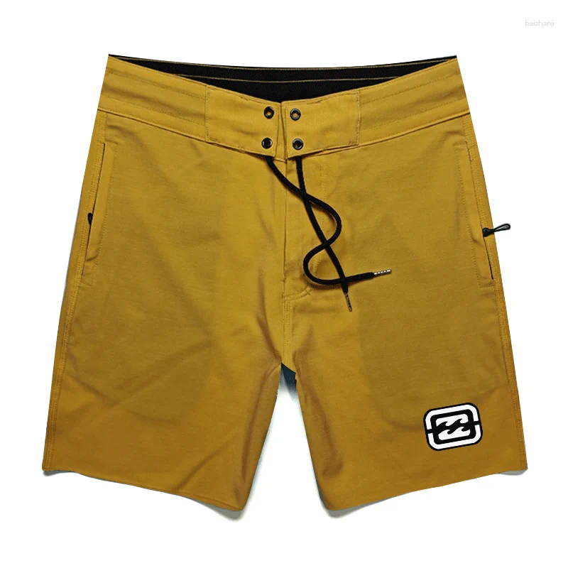 Mens Shorts Men Brand BoardShort Bermuda 4-Way Strech Quick-dry Waterproof Swim Trunk Beach Surf Short GYM Fitness Sport Pant