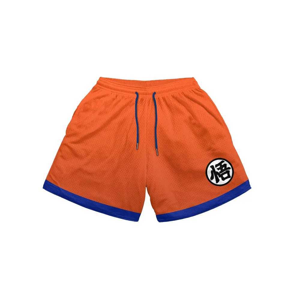 Anime Gym 2-in-1 Mens Shorts Quick Drying Breathable Mesh Performance Shorts Summer Sports Fitness Shorts X250410