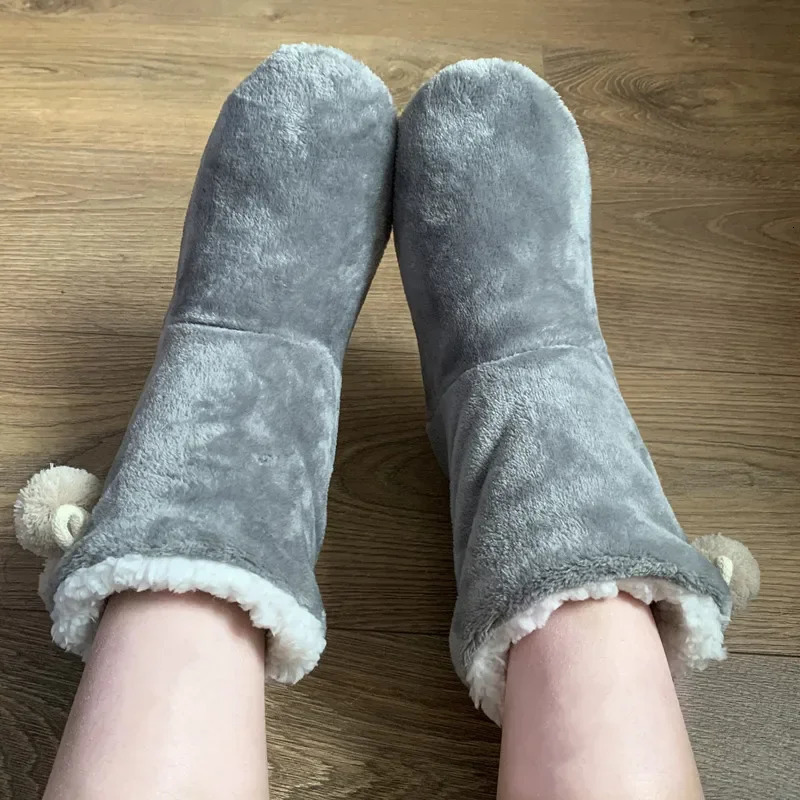 Womens Fluffy Slippers Christmas Winter Floor Shoes Indoor Home Fur Plush Anti S Non Slip Soft Warm Female Boots 2024 241025