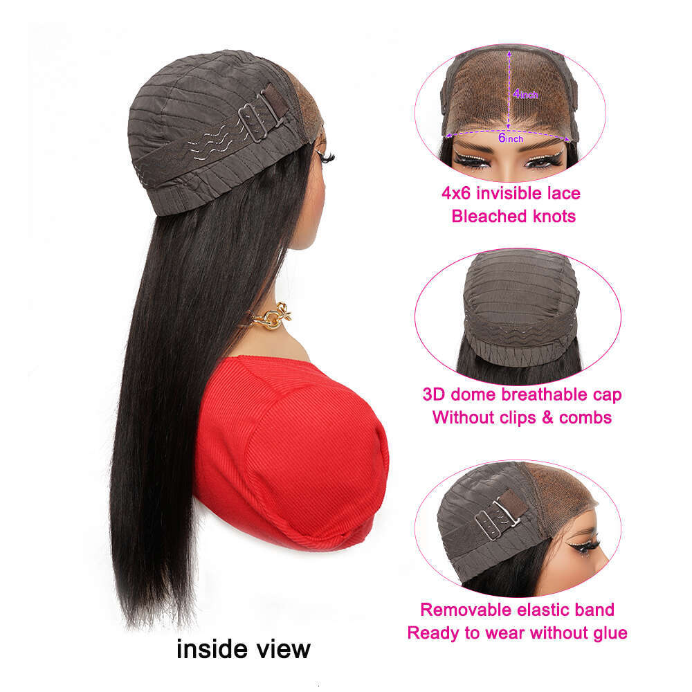 Bleached Knots Lace Front Wig Pre plucked Glueless Wigs Ready to Wear inch Remy Brazilian Human Hair without Glue