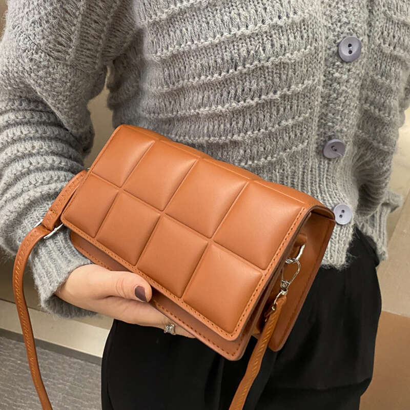 Solid New Color Fashion Shoulder Handbags Female Travel Messenger Bag Plaid Small PU Leather Crossbody Bags For Women s