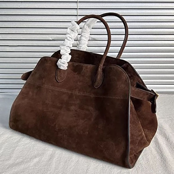 designer bags margaux 15 tote bag real leather terrasse commuter travel shoulder bag Cross Body handbags luggage shopping bags margaux 17 Womens mens brown suede bag
