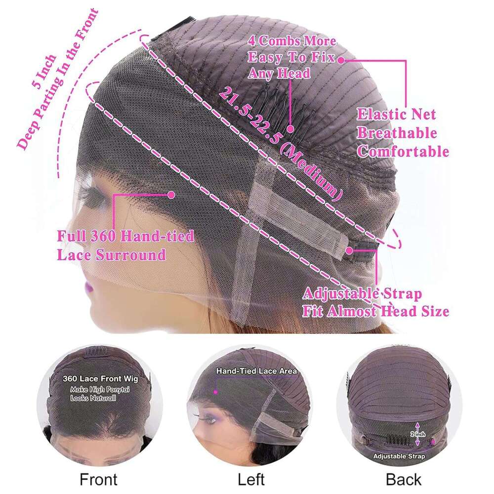 Density Full Hd Lace Wig X Human Hair Ready To Wear Pre Cut Inch Straight Glueless Wigs For Women